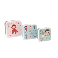 3 CAJAS DE ALMUERZO LITTLE RED