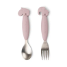 CUCHARA Y TENEDOR DEER FRIENDS ROSA