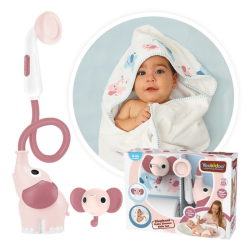 SET BAÑO DUCHA ELEFANTE Y CAPA ROSA YOOK