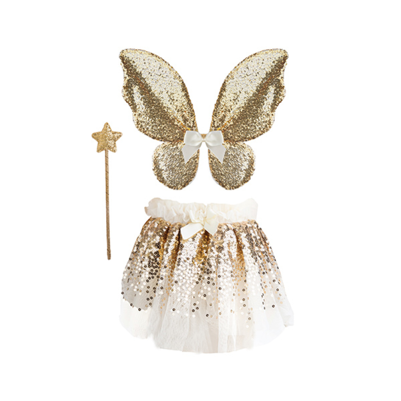 SET FALDA Y ACCESORIOS CON LENTEJUELAS (3 PIEZAS)