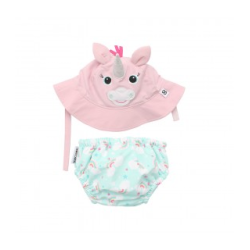 BAÑADOR/PAÑAL+GORRO UNICORNIO UPF