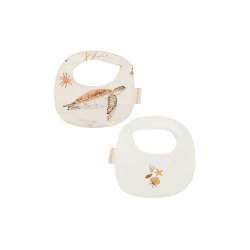 SET 2 BABEROS 19X19 OCEAN BEIG