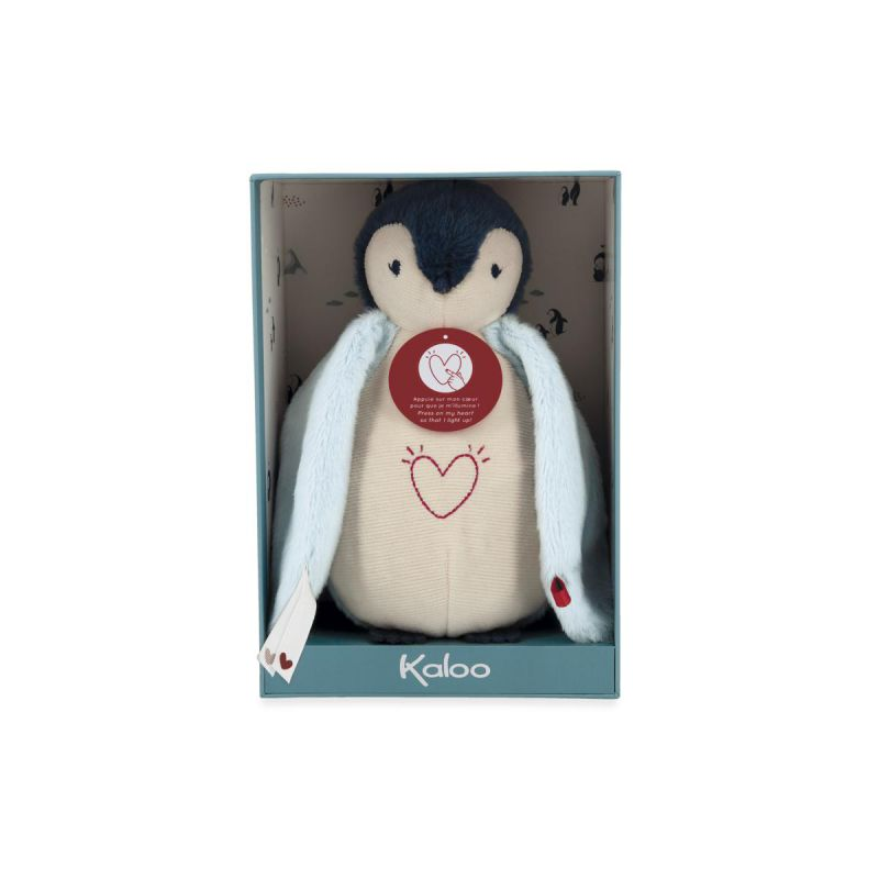 LUZ NOCTURNA PINGUINO DE PELUCHE AZUL
