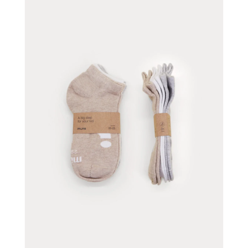 CALCETINES RESPETUOSOS TOBILLEROS MINI BROWN/WHITE/GREEN