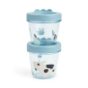 PACK 2 CONTENEDORES PORTA-ALIMENTOS TINY FARM AZUL