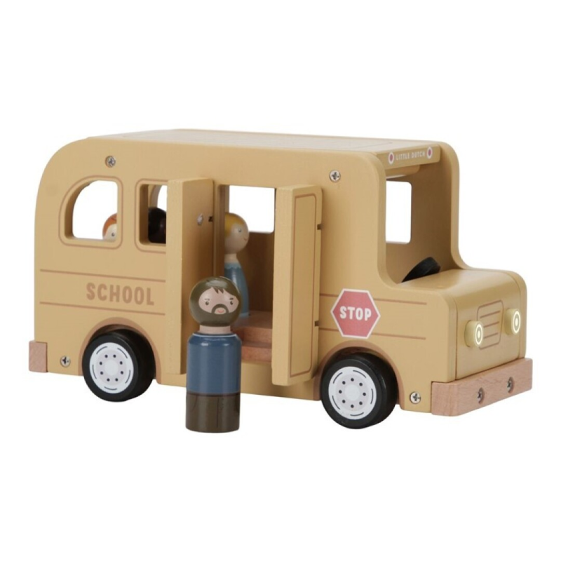 BUS ESCOLAR CON MUÑECOS FSC LITTLE DUTCH